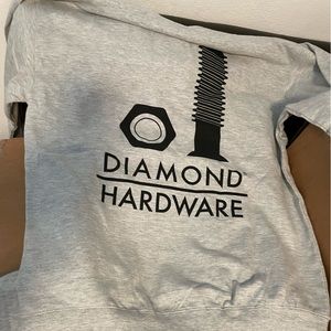 Diamond Supply Co Hardware Hoodie Sz L BNWT Pullover sweater skater gray & blk